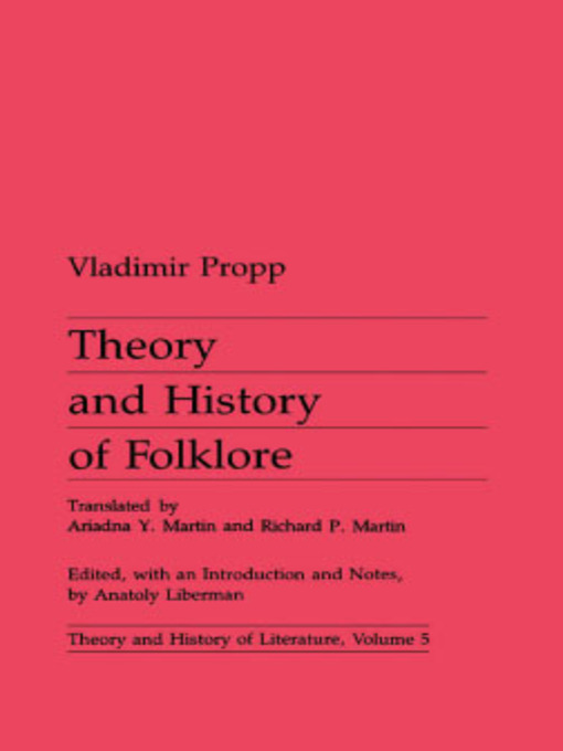Title details for Theory and History of Folklore by Vladimir Propp - Available